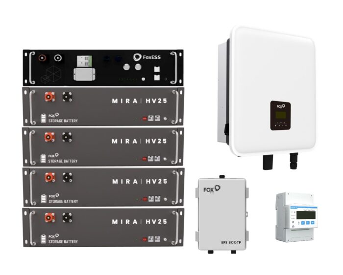 FoxESS 10kW hibridinis inverteris su 10kWh baterija